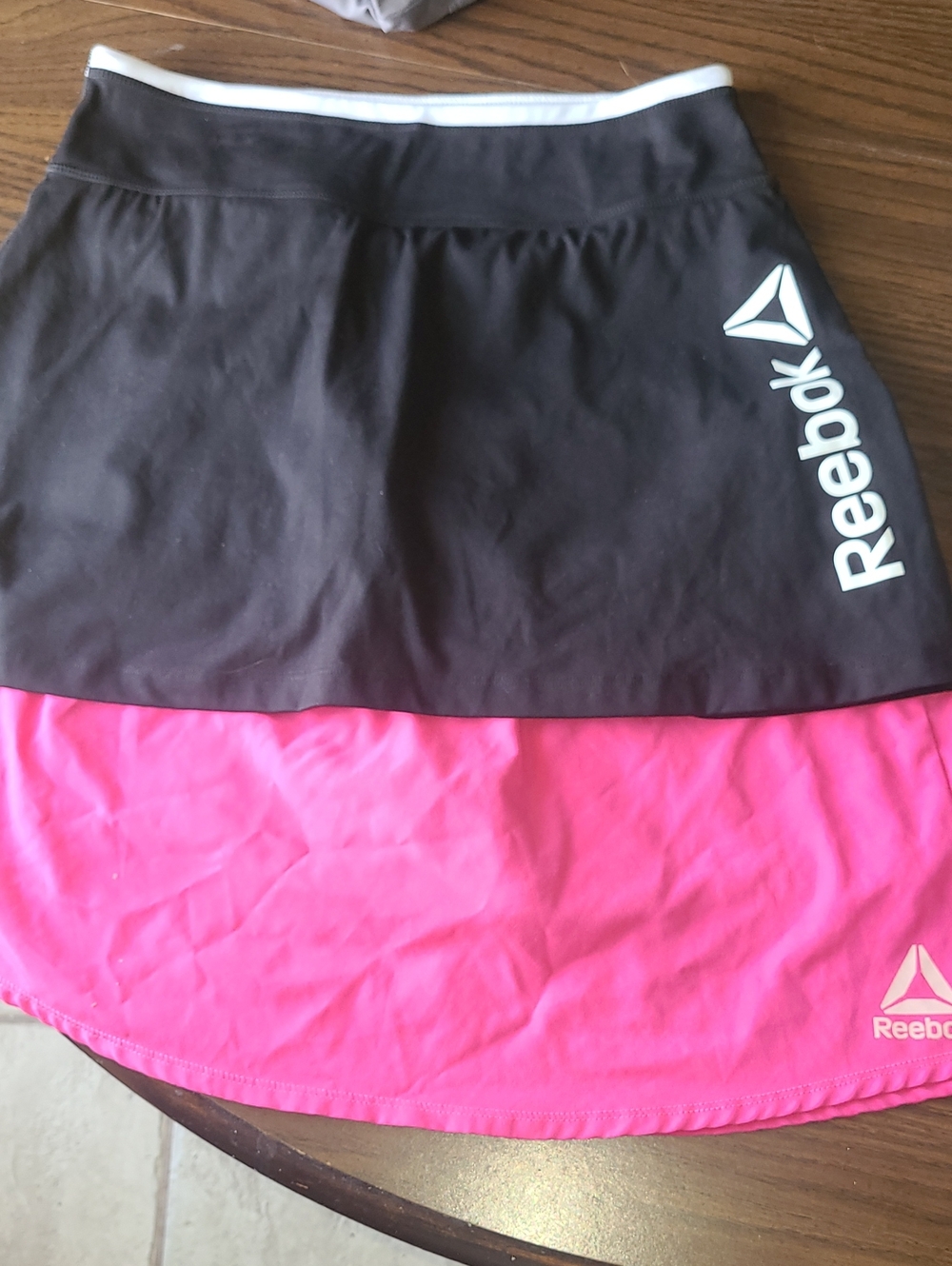 Reebok Girls Skirt Bundle Black & Hot Pink Layered Athletic Skirt Girls Size 18